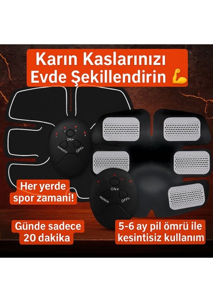 Titreşimli Ems Spor Aleti Karın Kol ve Bacak Kas Yapma Cihazı 2025 Model indirimleri