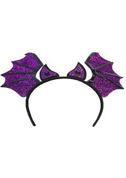 Halloween Mor Yarasa Taç