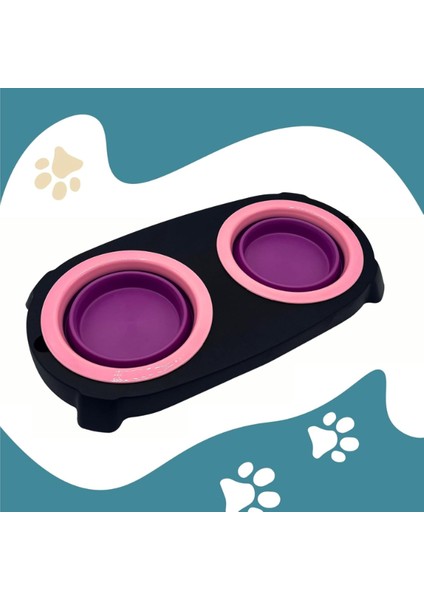 Ikili Katlanabilir Evcil Hayvan Mama Kabı ve Standı fiyatları