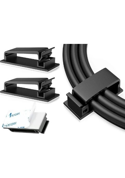 Yapışkanlı Kablo Düzenleyici Seti