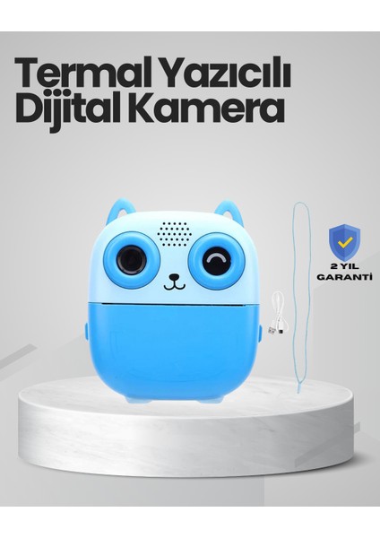 Anında Baskı Yapabilen Çocuk Fotoğraf Makinesi Hafıza Kart Destekli