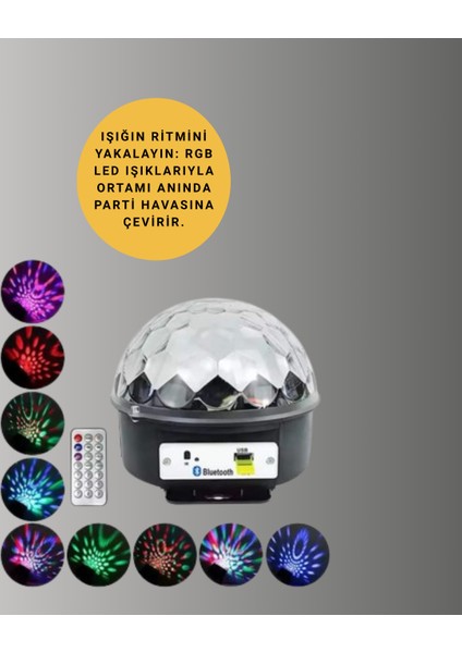 Çok Renkli LED Masaüstü Disko Topu Parti Aydınlatma Cihazı fiyatları