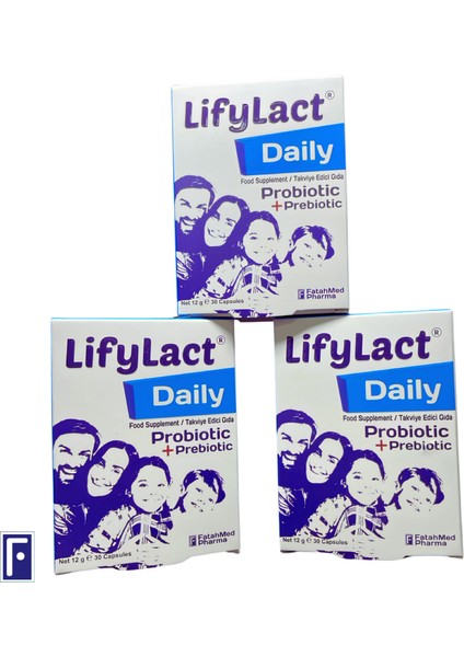 Daily Probiyotik, Prebiyotik, 30 Kapsül , Günlük Probioyotik ,3'lü Süper Avantaj