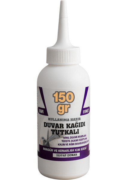 Duvar Kağıdı Yapıştırıcısı Hazır (150 Gr) Şeffaf Sıvı Tutkal Vinil Bordür Tekstil Kağıtları Yapıştır indirimleri