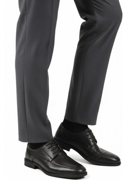 Siyah Bağcıklı Deri Jel Taban Anatomik Erkek Casual Ayakkabı 301 M