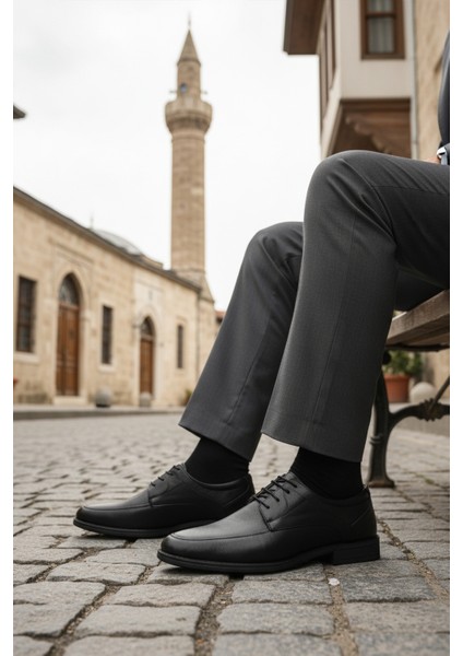 Siyah Bağcıklı Deri Jel Taban Anatomik Erkek Casual Ayakkabı 301 M modelleri