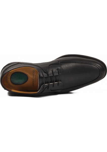 Siyah Bağcıklı Deri Jel Taban Anatomik Erkek Casual Ayakkabı 301 M fırsatları