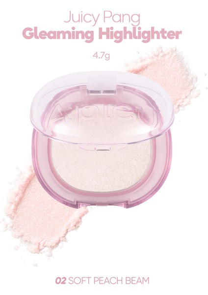 Canlı ve Yoğun Işıltılı Aydınlatıcı A'pıeu Juicy-Pang Gleaming Highlighter (02 Soft Peach Beam)