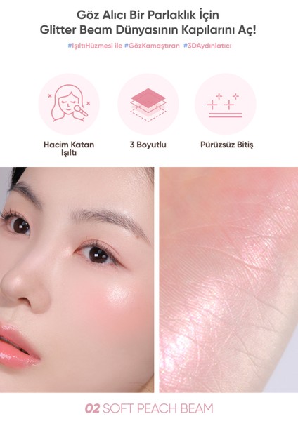 Canlı ve Yoğun Işıltılı Aydınlatıcı A'pıeu Juicy-Pang Gleaming Highlighter (02 Soft Peach Beam) fiyatları