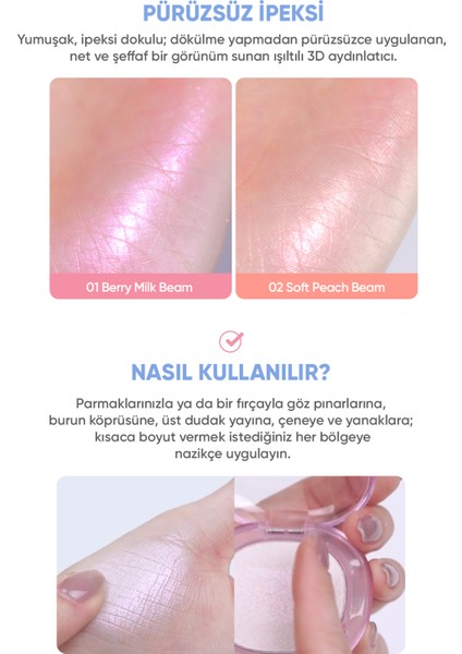 Canlı ve Yoğun Işıltılı Aydınlatıcı A'pıeu Juicy-Pang Gleaming Highlighter (02 Soft Peach Beam) indirimleri