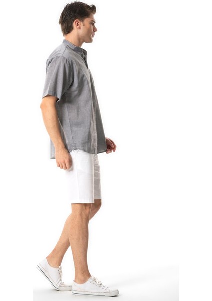 Kısa Kol Şile Bezi Tek Cepli Hakim Yaka Erkek Yazlık Tshirt Gri 3076 fırsatları