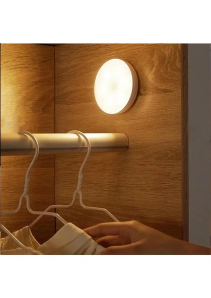 1 Adet Hareket Sensörlü Şarjlı LED Lamba -Beyaz Işık