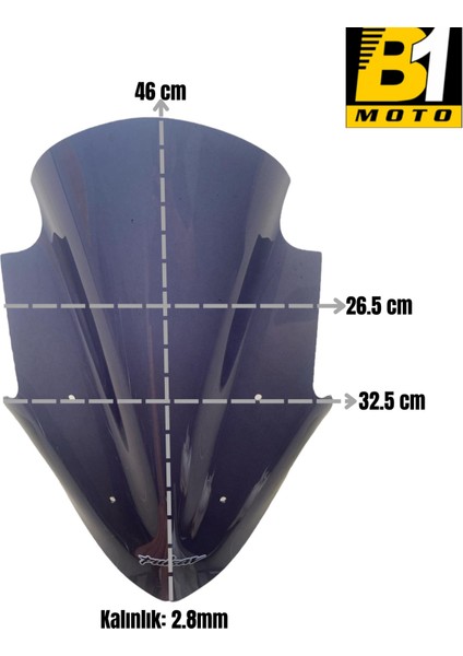 Bajaj Pulsar Ns 125 Uyumlu Ön Cam-Füme