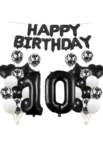 Lüks Siyah Doğum Günü Parti Balon Set fiyatları