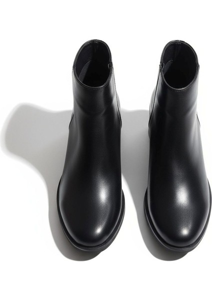 Kadın Iç Dış Hakiki Deri Kalın Topuklu Fermuarlı Bot modelleri