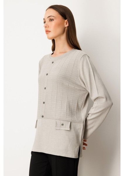 65358 Onteks Düğmeli Kazak modelleri