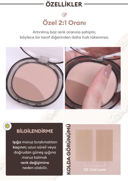 Iki Renkli, Soğuk Alt Tonlu Kontür Paleti A'pıeu Juicy-Pang Layering Shading (02 Cool Layer) indirimleri