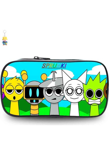 Sprunki Kalem Çantası Ilkokul Öğrencileri Kalem Çantası Kırtasiye Çantası Ritim Kutusu Karikatür Oyunları Çocuk Kalem Çantası (Yurt Dışından)