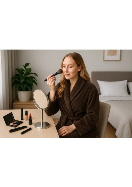 Unısex Yumuşak Dokulu Polar Sabahlık , Diz Üstü