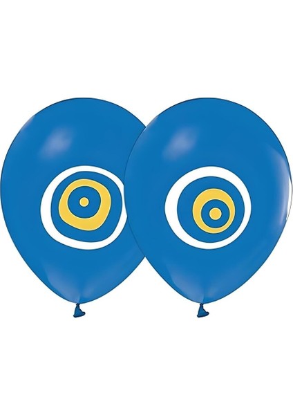 Mini Party Store Nazar Boncuğu Baskılı 12" Mavi Balon