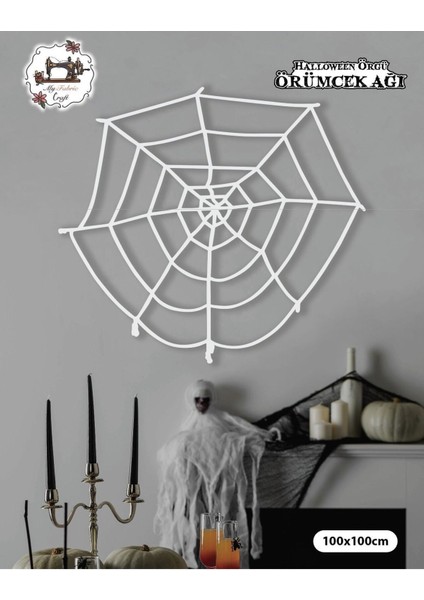 Halloween Bloody Temalı Beyaz Örümcek Ağı fiyatları