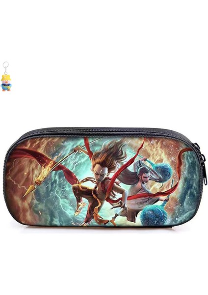 Nezha'nın Şeytan Çocuğu Naohai Kalem Çantası Ilkokul Öğrencileri Çocuk Kırtasiye Kutusu Erkek ve Kadın Kalem Çantası Kırtasiye Depolama Çantası (Yurt Dışından)