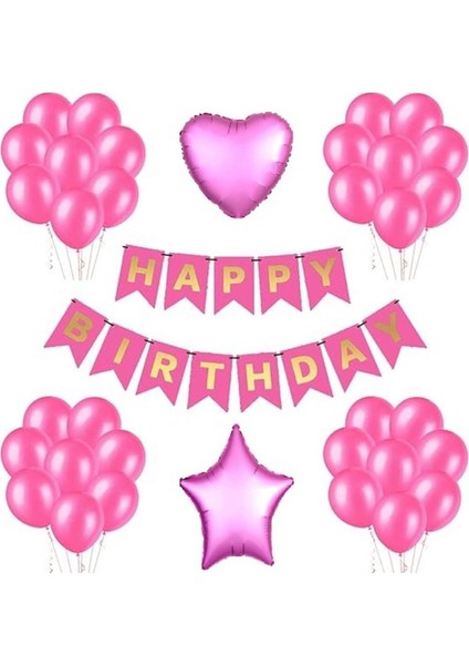Lüx Pembe Doğum Günü Balon Seti fiyatları