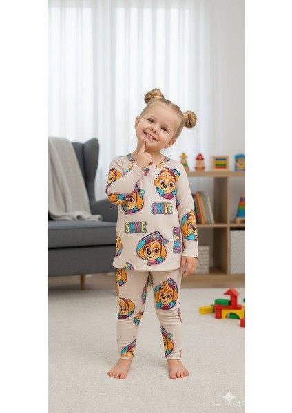 Kız Çocuk Pijama Takımı I Uzun Kollu Rahat Ev Giyim I Pamuklu - Yumuşacık Kız Çocuk Takım