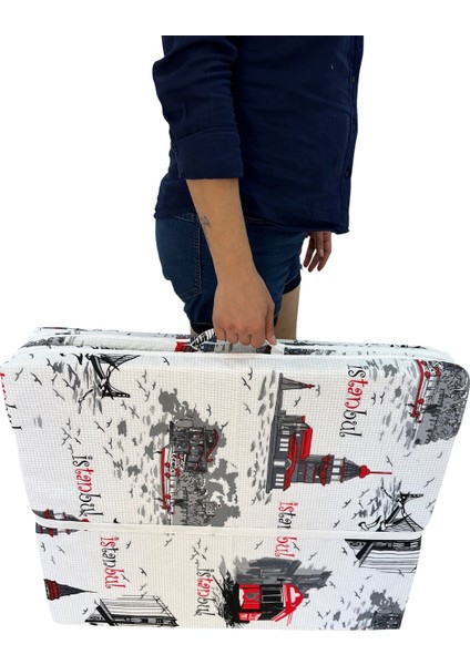 Katlanır Yer Yatağı ve Tek Kişilik Sünger Katlanır Minder Yatak 70X180X6 Cm-Istanbul fırsatları