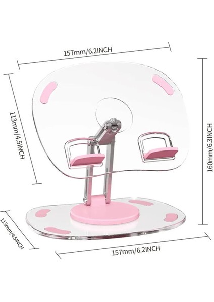 PM-24571 Q16 360 Derece Hareketli Şeffaf Ipad Tablet ve Telefon Tutucu Stand fiyatları