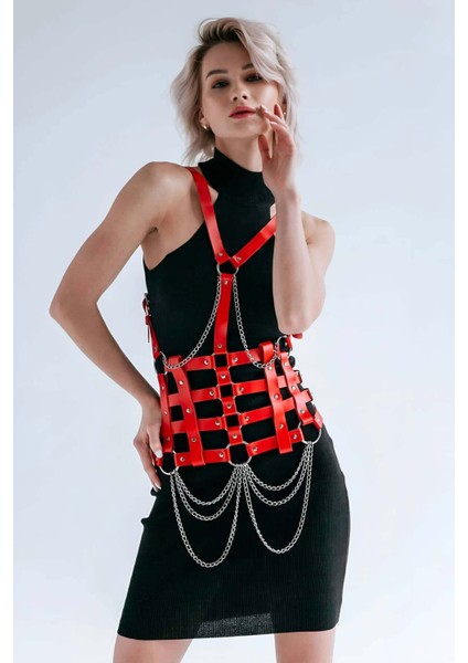 Elbise Üzeri Deri Kemer, Deri Elbise Kemeri, Deri Korse Harness - BRF1072 modelleri