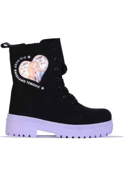 Kız Çocuk Bot Siyah-Lila Zümrüt fiyatları