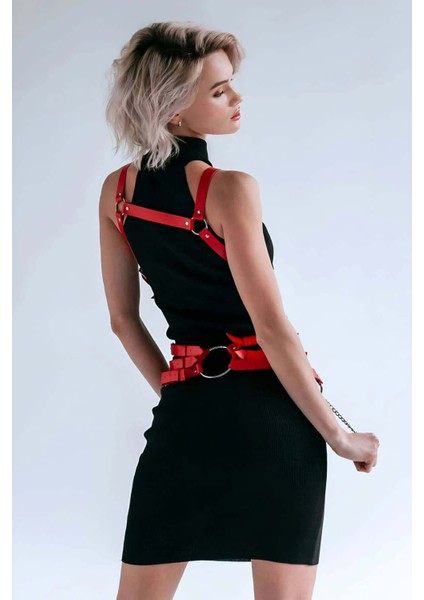 Elbise Üzeri Deri Kemer, Deri Elbise Kemeri, Deri Korse Harness - BRF1072 fırsatları