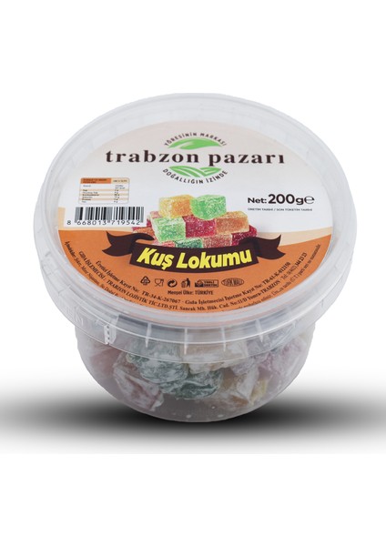Doğal Meyve Aromalı Kuş Lokumu 200 gr