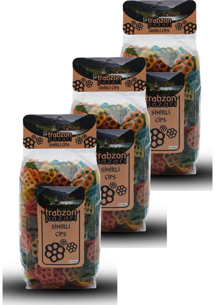Çiçek Desenli Sihirli Cips 3x250 Gr