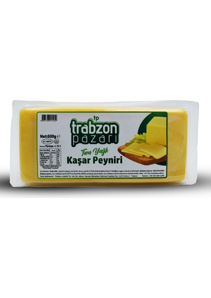 Taze Kaşar Peynir 600 gr