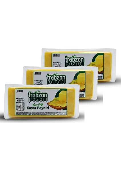 Taze Kaşar Peynir 3x600 gr