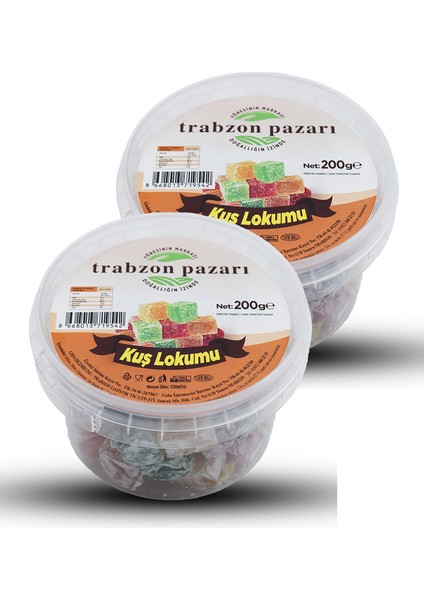 Doğal Meyve Aromalı Kuş Lokumu 2x200 gr