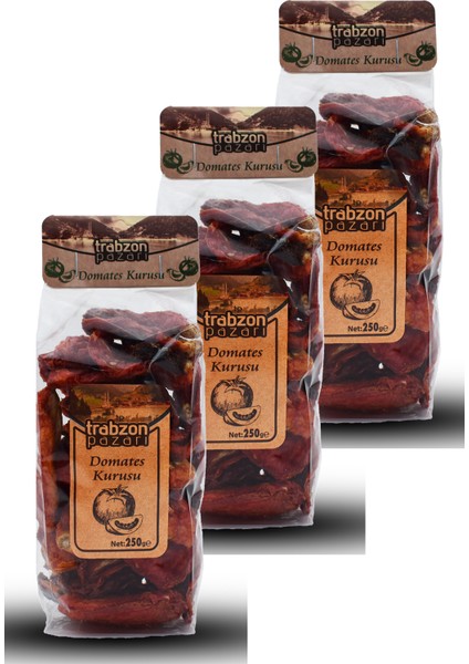 Yerli Kurutulmuş Domates 3x250 gr
