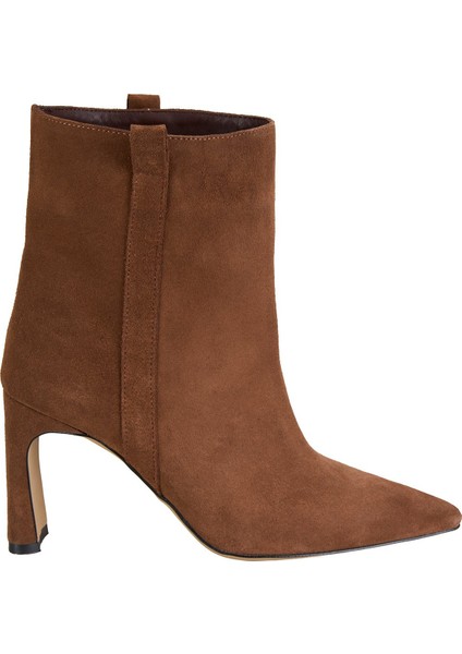 Kadın Kahve Süet Topuklu Bot fiyatları