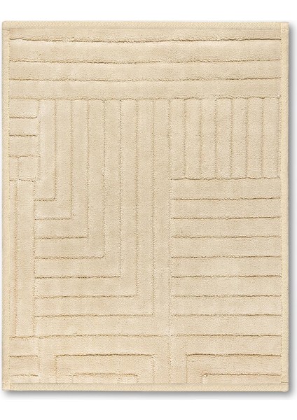 Street Doğal Pamuklu 2'li Banyo Paspas Seti 60X100+50X60 cm - Bej modelleri