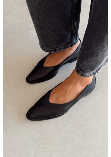 Pure Siyah Hakiki Deri Babet