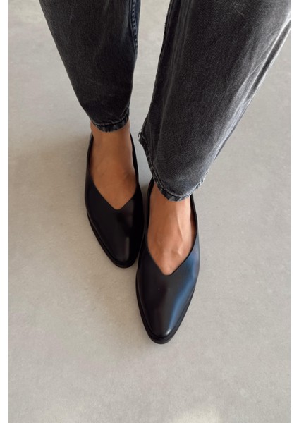 Pure Siyah Hakiki Deri Babet