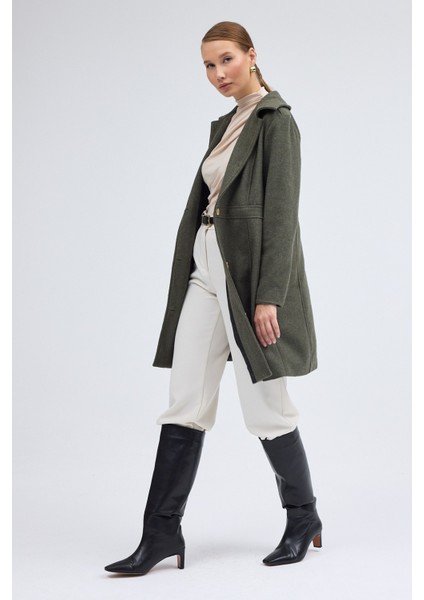 Dikiş Detaylı Tasarım Kaşe Kaban