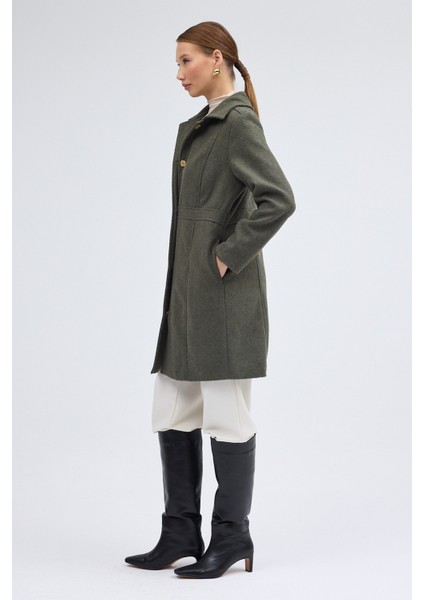 Dikiş Detaylı Tasarım Kaşe Kaban