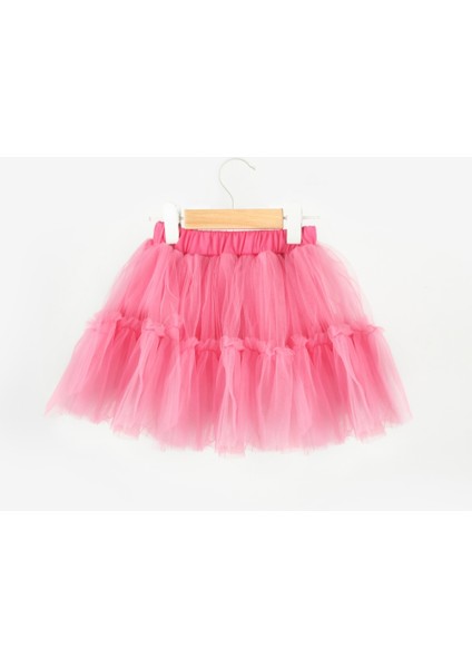 Fuşya Kız Çocuk Tül Etek - Miley indirimleri