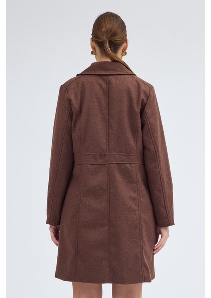 Dikiş Detaylı Tasarım Kaşe Kaban