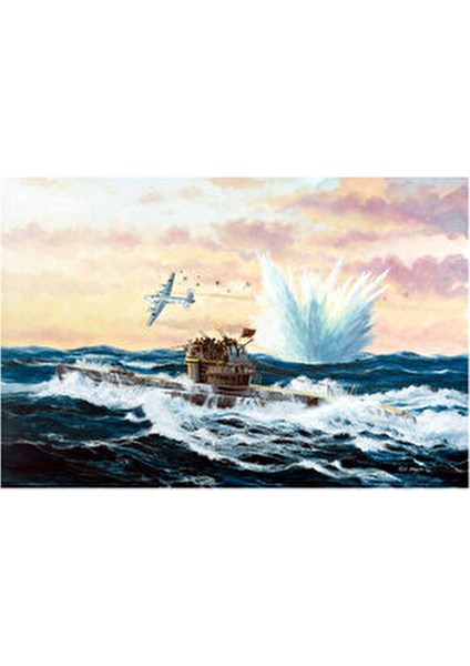 Model Kit 1:350 Alman Denizaltısı Type VII C-41 Plastik Malzeme ile 35 Parça