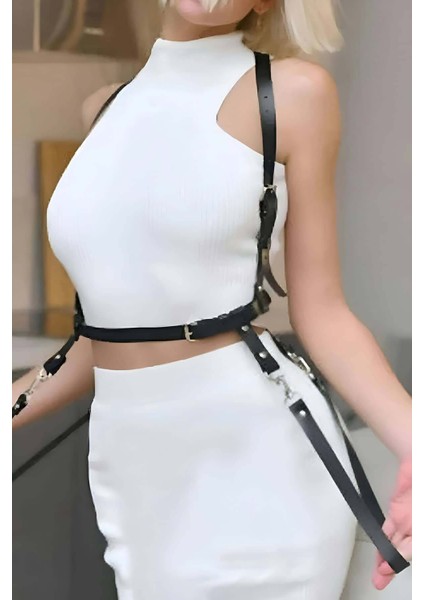 Elbise Üzeri Askılı Deri Kemer Harness - BRF1171