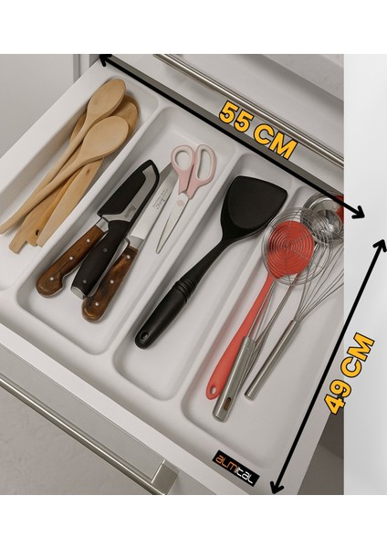 Beyaz Lüx 55 Cm X 49 Cm Çekmece Içi Kepçelik - 50 Cmx 40 Cm’ Ye Kadar Kısalır modelleri